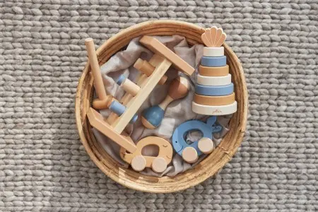 Spielzeug Stapelturm blau | Jollein | Personalisierte Geburtsgeschenkidee Baby